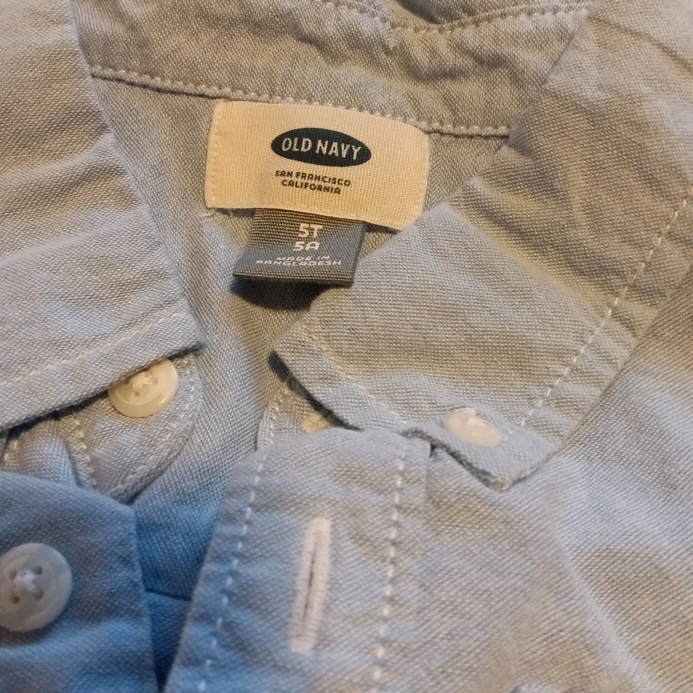 Old Navy Light Denim Long Sleeve Button Up